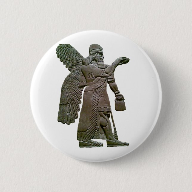 Anunnuki Ancient Sumerian Alien Extraterrestrial 6 Cm Round Badge (Front)