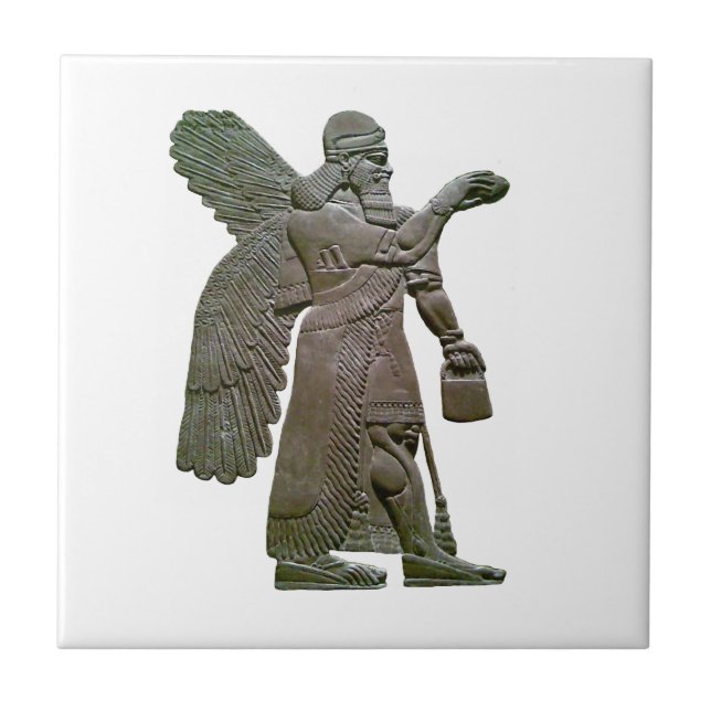 Anunnuki Ancient Sumerian Alien Extraterrestrial Ceramic Tile (Front)