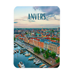 Anvers Belgique Photo Vintage  Magnet