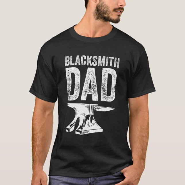Anvil Forging Blacksmith Dad Men Father T-Shirt (Front)