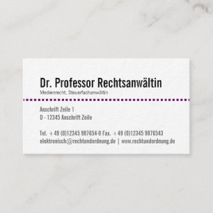 Anwältin Visitenkarte Business Card