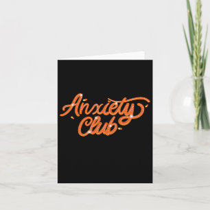 Anxiety Club - Mental Health S Sticker  Card
