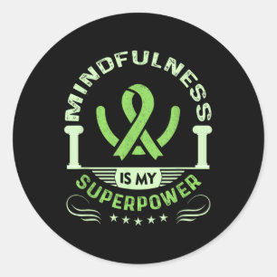 Anxiety Depression Mindfulness Mental Health Aware Classic Round Sticker