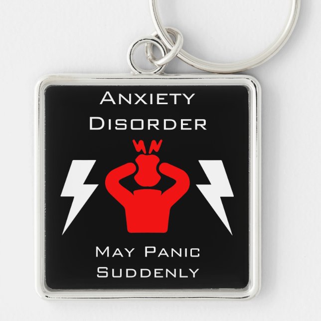 Anxiety Disorder Alert Key Ring (Front)