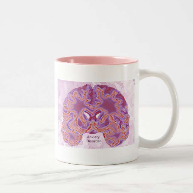 Anxiety Disorder Two-Tone Coffee Mug (Right)