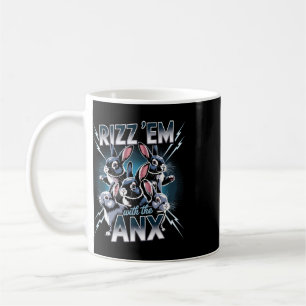 Anxiety Funny Mental Health Rabbit Rizz Em With An Coffee Mug