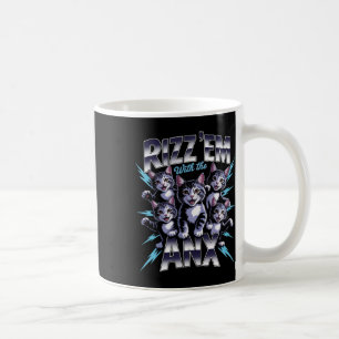 Anxiety Funny Mental Health Rizz Em With Anx Cat K Coffee Mug