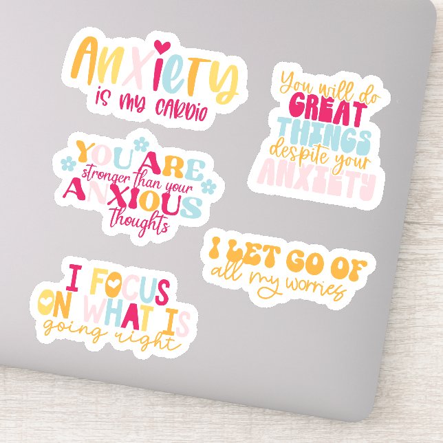  Anxiety Mental Health Sticker Bundle (Detail)