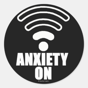 Anxiety on classic round sticker