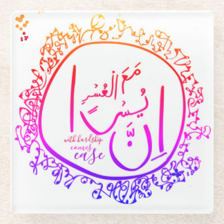 anxiety-relief glass coaster