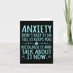 Anxiety Talk About It Ptsd Awareness Ribbon Suppor Card