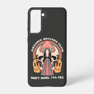 Anxious Drivers Club Don't Honk I'll Cry Groovy Re Samsung Galaxy Case