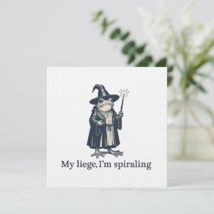 Anxious Frog Wizard Funny ADHD Neurodiversity  Invitation