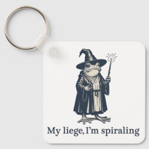 Anxious Frog Wizard Funny ADHD Neurodiversity  Key Ring
