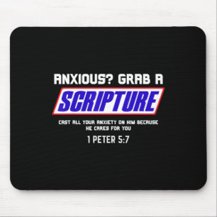Anxious Grab Scripture Christian Mental Health Bib Mouse Pad