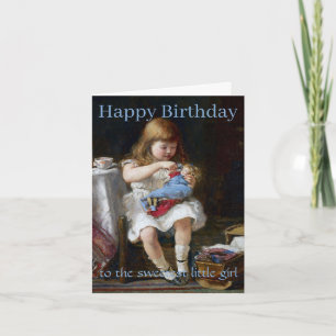 Anxious little mother Happy birthday Card