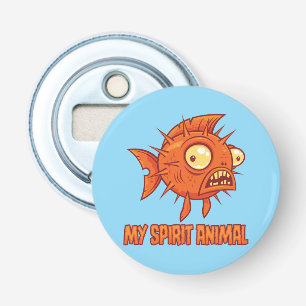 Anxious Quirky Blowfish Spirit Animal Bottle Opener