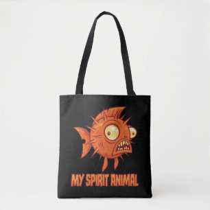 Anxious Quirky Blowfish Spirit Animal Tote Bag