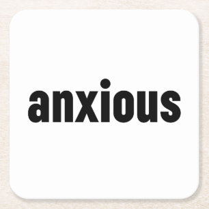 Anxious Square Paper Coaster