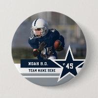 Any 3 Colour Sports Photo Team Buttons Pins