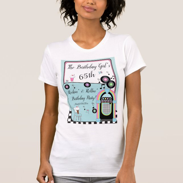 Any Age,1950's Diner Birthday  T-Shirt (Front)