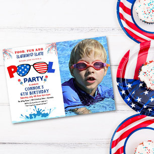 ANY AGE - 4th of July Birthday Party Invitation