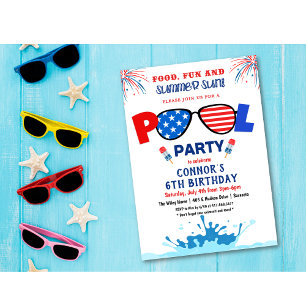 ANY AGE - 4th of July Birthday Party Invitation