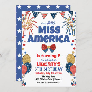 ANY AGE - 4th of July Birthday Party Invitation