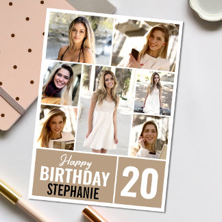 Any Age 7 Collage | Photo Birthday Card