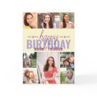 Any Age 8 Photo Collage Personalised Birthday