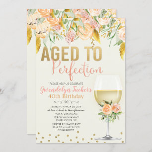 ANY AGE - Aged to Perfection Birthday Invitation