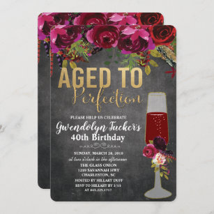 ANY AGE - Aged to Perfection Birthday Invitation
