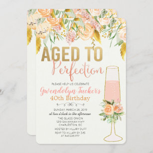 ANY AGE - Aged to Perfection Birthday Invitation