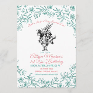 ANY AGE - Alice in Wonderland Birthday Invitation