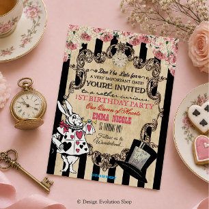 ANY AGE - Alice in Wonderland Birthday Invitation