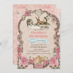 ANY AGE - Alice in Wonderland Birthday Invitation