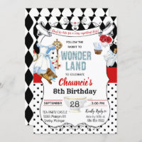 ANY AGE - Alice in Wonderland Birthday Invitation