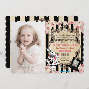 ANY AGE - Alice in Wonderland Birthday Invitation