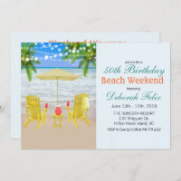 ANY AGE - Beach Weekend Itinerary Invitation