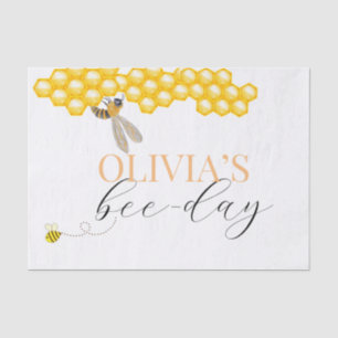 Any age, bee theme birthday  tissue paper