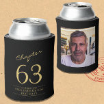 Any Age Birthday Black Gold Photo Can Cooler<br><div class="desc">Celebrate your loved one's birthday in style with these black and gold birthday can coolers featuring their favourite photo. Discover how this high-quality,  customisable cooler can elevate any birthday celebration and create a lasting impression for the birthday honoree.</div>