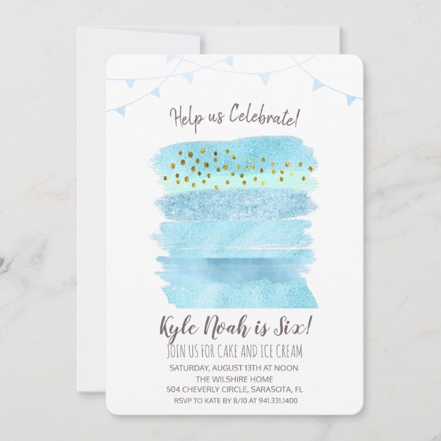 ANY AGE - Birthday Cake Invitation (Front)