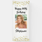 ANY AGE Birthday Confetti Script Photo Door