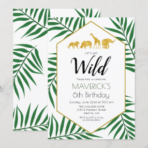 ANY AGE - Birthday Jungle Safari Invitation