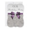 Any Age Birthday Party Silver Sequins Violet Bow