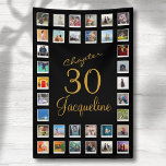 Any Age Birthday Photo Banner<br><div class="desc">Celebrate in style with this black and gold birthday photo banner. Perfect for any age, this banner is designed to be hung anywhere and will be the perfect backdrop for capturing special photos and memories. The classic black and gold design is sure to add a touch of elegance to any...</div>