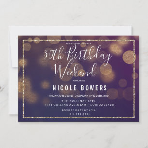 ANY AGE - Birthday Weekend Lights Invitation