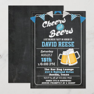 ANY AGE - Cheers and Beers Retirement Invitation