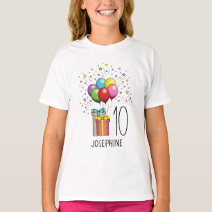 Any Age Colourful Birthday Balloons And Presents T-Shirt