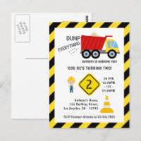 Any Age Construction Theme Dump Truck Birthday